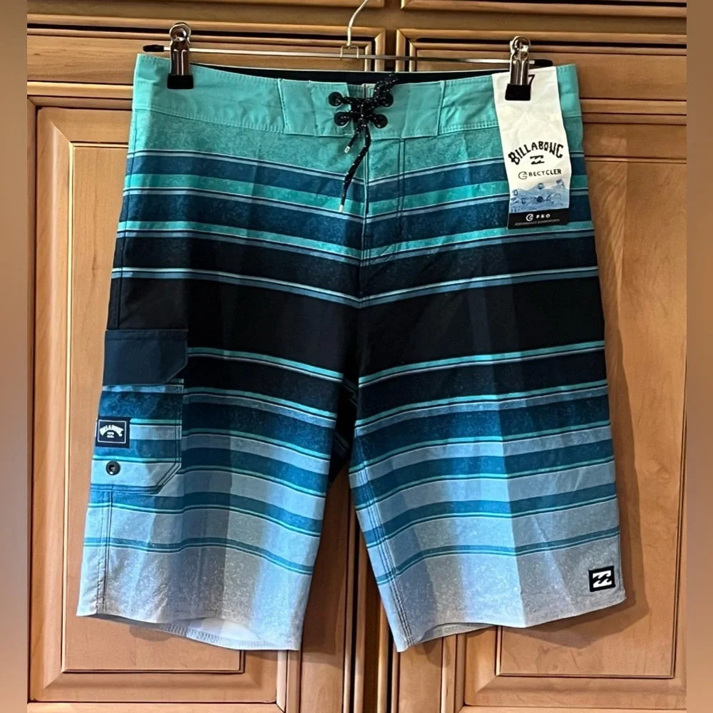 NWT Billabong All Day Stripe Pro Board Shorts.